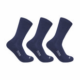 Diabetic Half Terry Full Length Silver Diabetic Socks for Men and Women | Soft, Cushioned Support with Non-Binding Top | Ideal for Sensitive Feet and Diabetic Care-Black ,Navy & Grey| Pack of 3