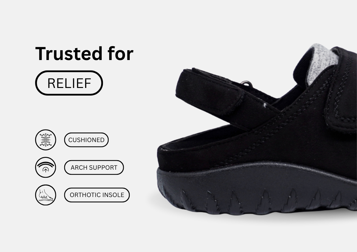 Breezy orthopedic slip-on shoes for diabetic feet with removable footbed