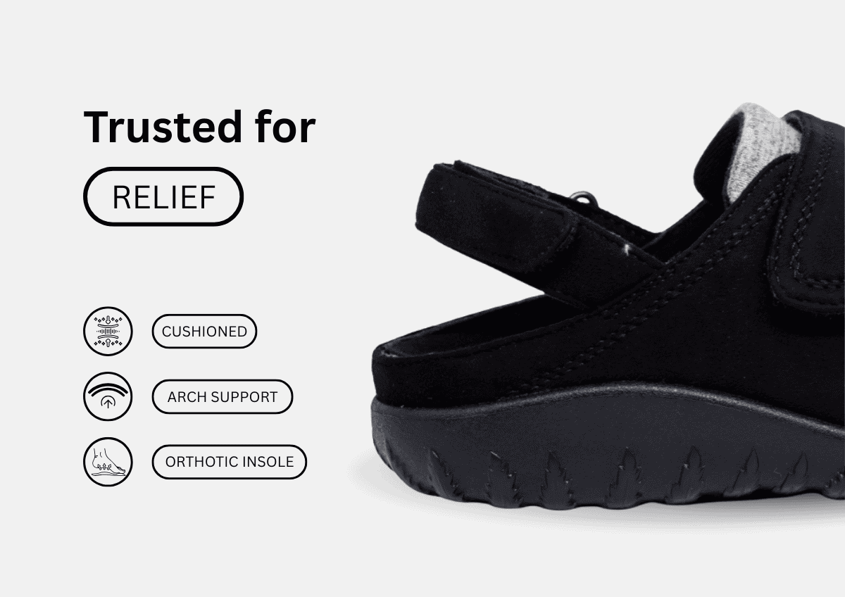 Breezy orthopedic slip-on shoes for diabetic feet with removable footbed