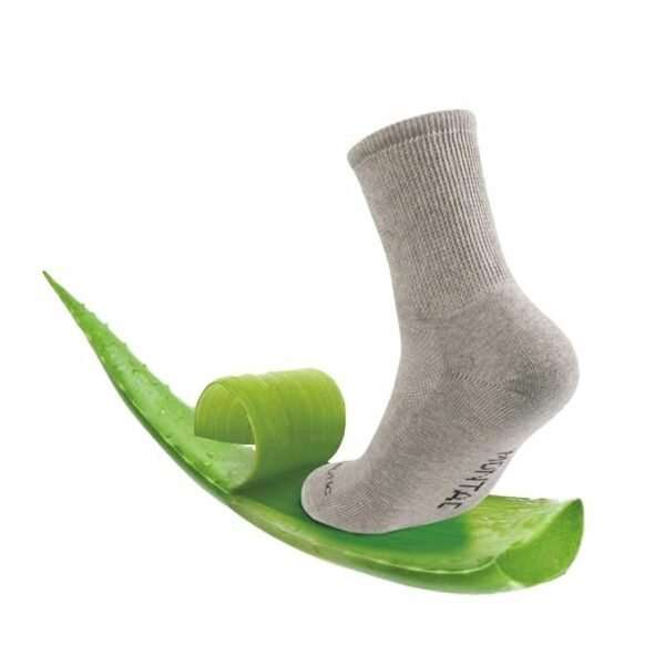 montac ankle length diabetic socks grey