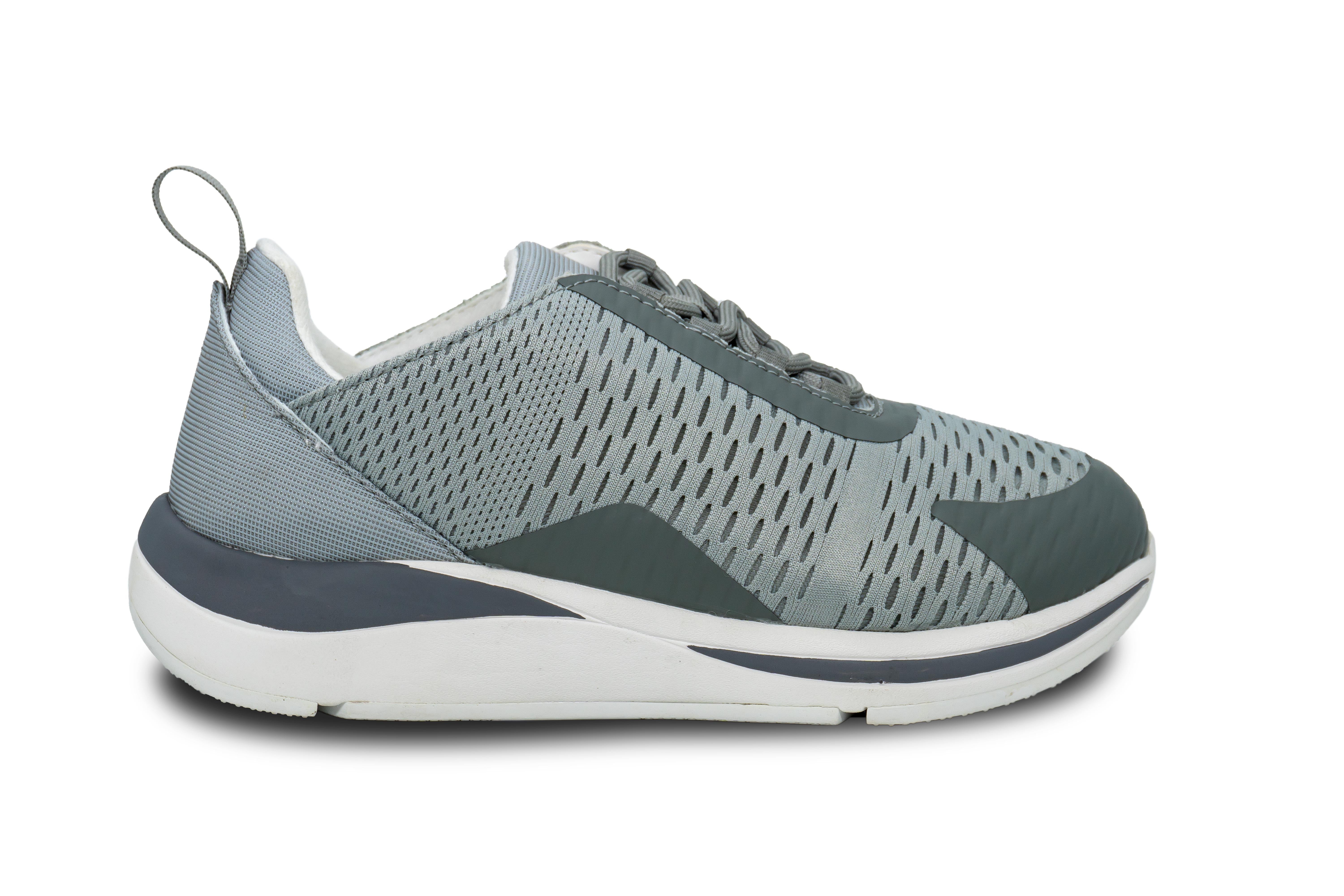 SPRINTER Diabetic & Orthopedic Athletic Shoe Grey - Left Side Veiw