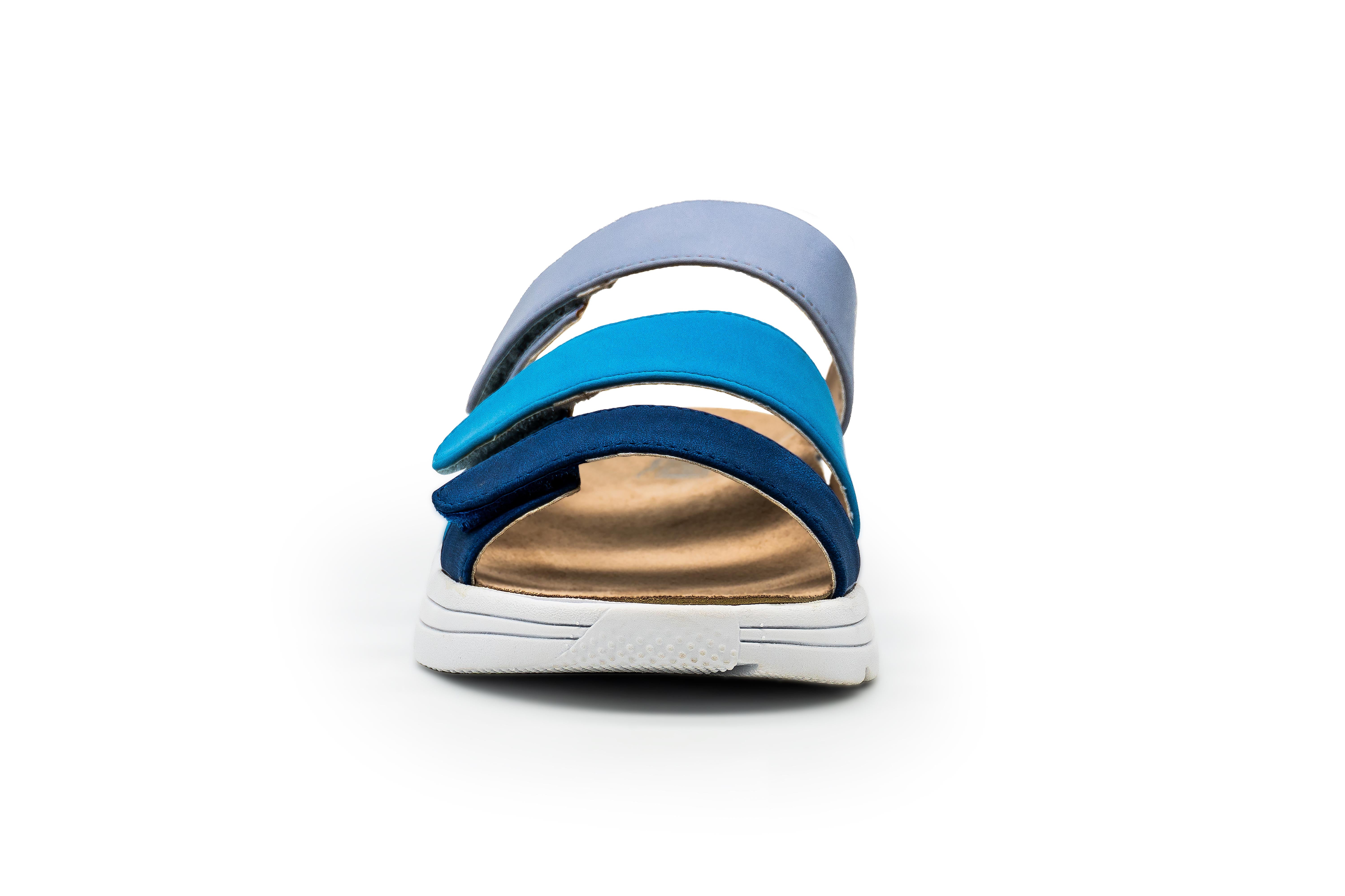 SAWYER Blue Diabetic & Orthopedic Sandal - Womens- Front View