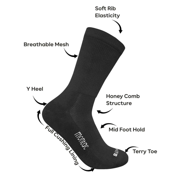 Diabetic Half Terry Full Length Silver Diabetic Socks for Men and Women | Soft, Cushioned Support with Non-Binding Top | Ideal for Sensitive Feet and Diabetic Care-Black ,Navy & Grey| Pack of 3 Diabetic Shoe - An Ortho Shoes Company
