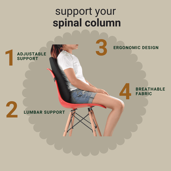 Leaf Lumbar Support Back Rest – Lower Back Pain & Posture Relief