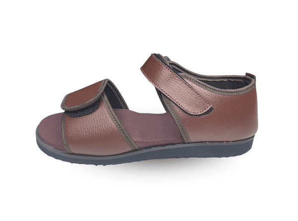 Brown orthopedic shoes for heel pain men