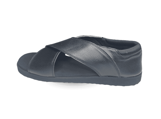 Black orthopedic shoes for men cushioned comfort