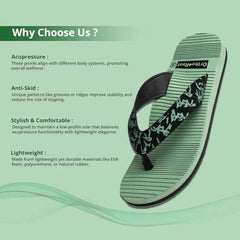 Ortho Rest Women's Comfortable and Stylish Flat Sandals Slipper | Soft Sole Casual Slip-On with back foot support (ARCH02) - Green