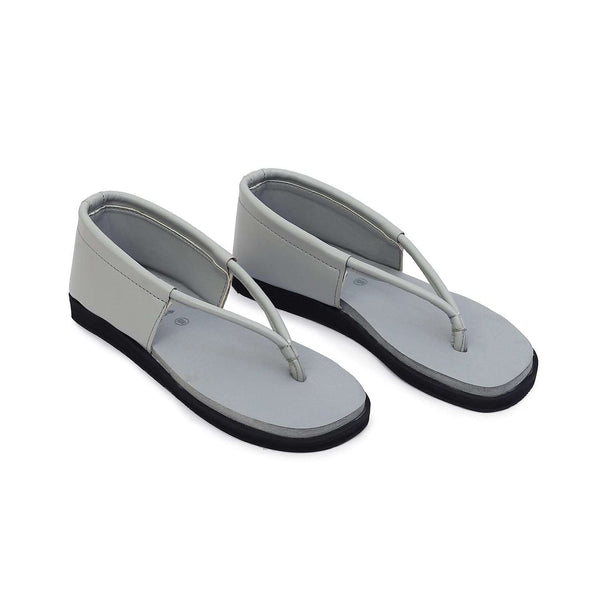 Ortho Rest Women's Comfortable and Stylish Flat Sandals Slipper | Soft Sole Casual Slip-On with back foot support (HH02) - Grey