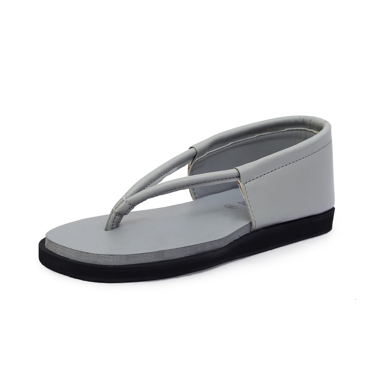 Ortho Rest Women's Comfortable and Stylish Flat Sandals Slipper | Soft Sole Casual Slip-On with back foot support (HH02) - Grey