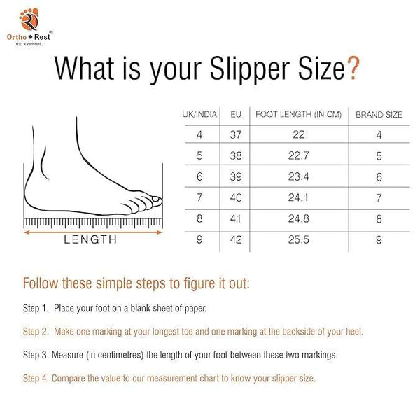 Ortho Rest Women's Comfortable and Stylish Flat Sandals Slipper | Soft Sole Casual Slip-On with back foot support (L221) - Black