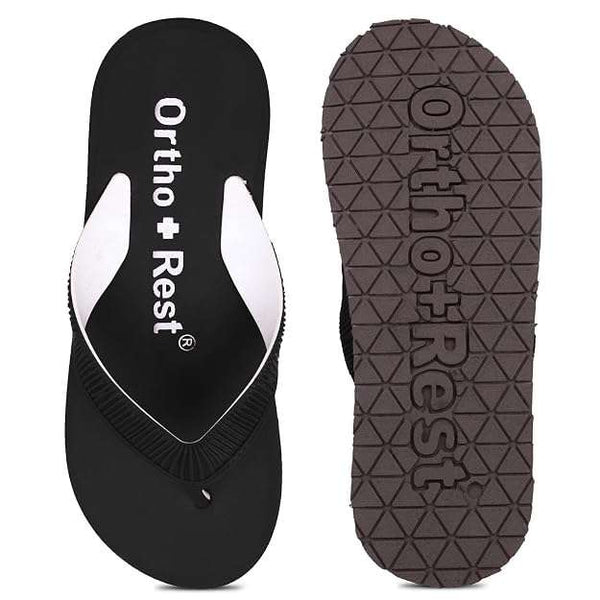 Ortho Rest  Slippers for Women with Cushioned Anti-Skid Sole (L219) - Black