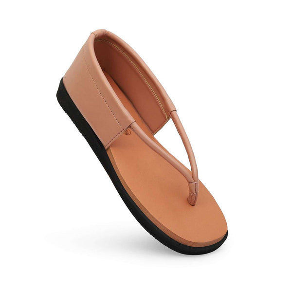 Ortho Rest Women's Comfortable and Stylish Flat Sandals Slipper | Soft Sole Casual Slip-On with back foot support (HH02) - Pink