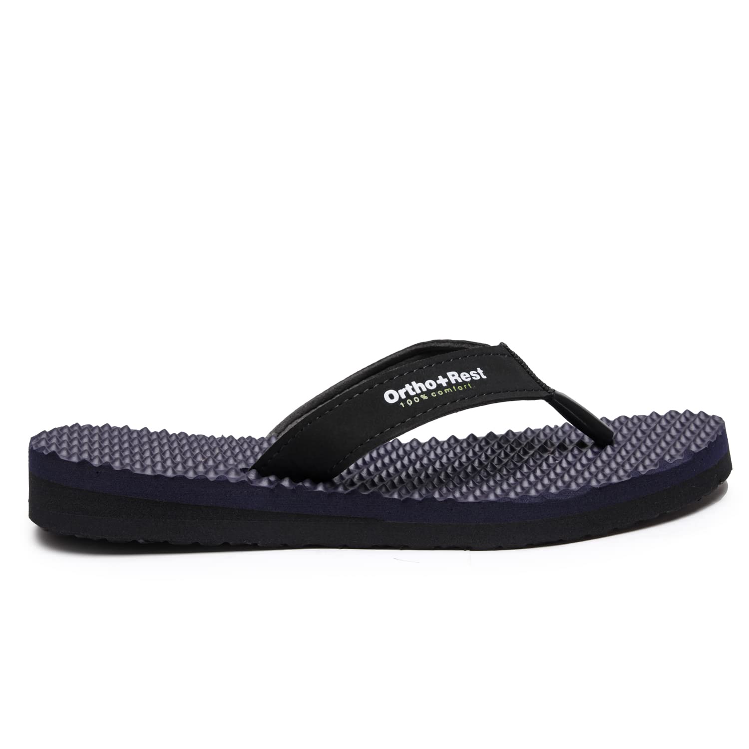 Ortho Rest Women's Comfortable and Stylish Flat Sandals Slipper | Soft Sole Casual Slip-On with back foot support (L777) - Blue