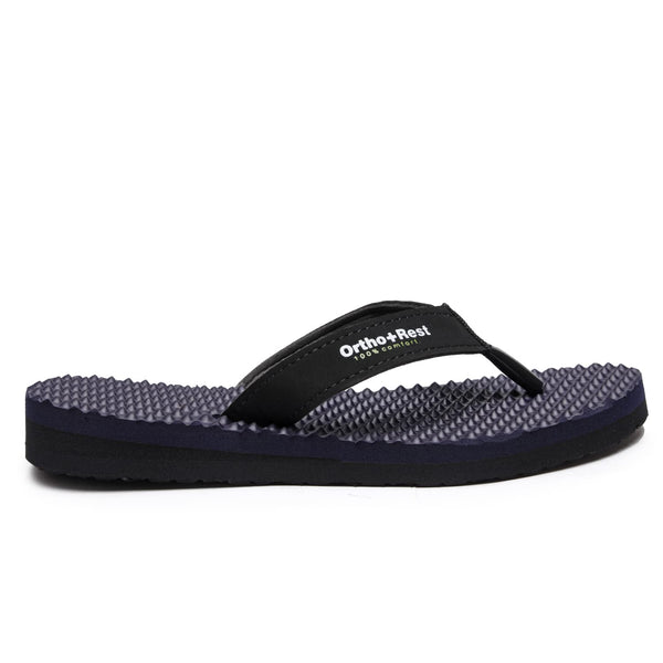 Ortho Rest Women's Comfortable and Stylish Flat Sandals Slipper | Soft Sole Casual Slip-On with back foot support (L777) - Blue