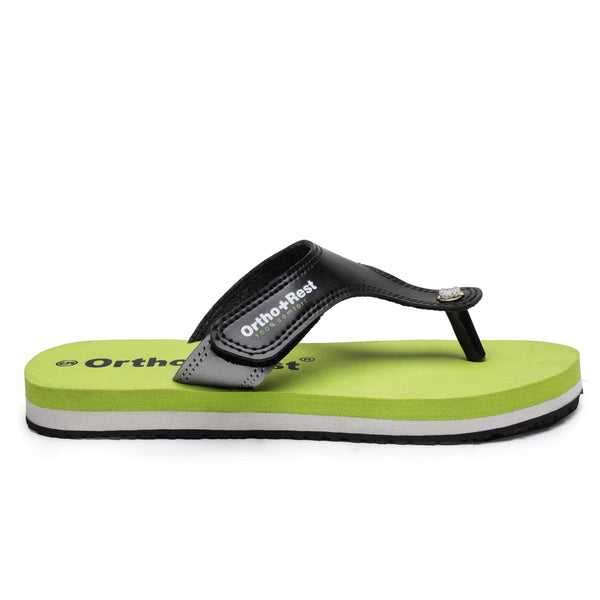 Ortho Rest Comfort Extra Soft Ortho Slippers for Women |  Doctor Chappal Footwear | Casual Flip Flops for Home Daily Use (L700) - Olive