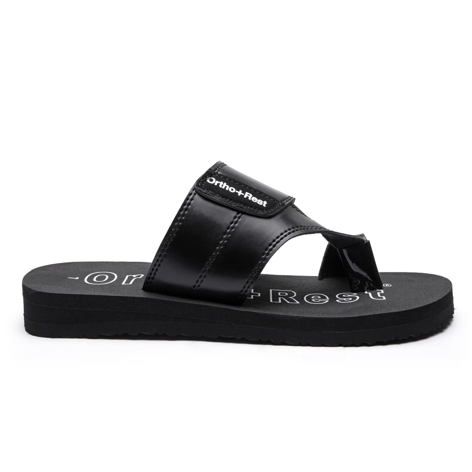 Ortho Rest Extra Comfortable Ortho Slippers for Men Daily Use (M444A) - Black