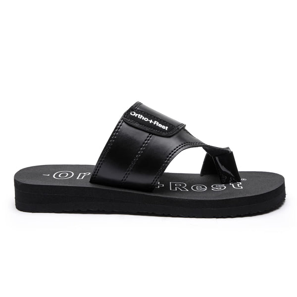 Ortho Rest Extra Comfortable Ortho Slippers for Men Daily Use (M444A) - Black