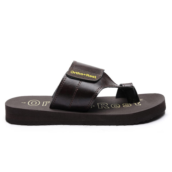 Ortho Rest Extra Comfortable Ortho Slippers for Men Daily Use (M444A) - Brown