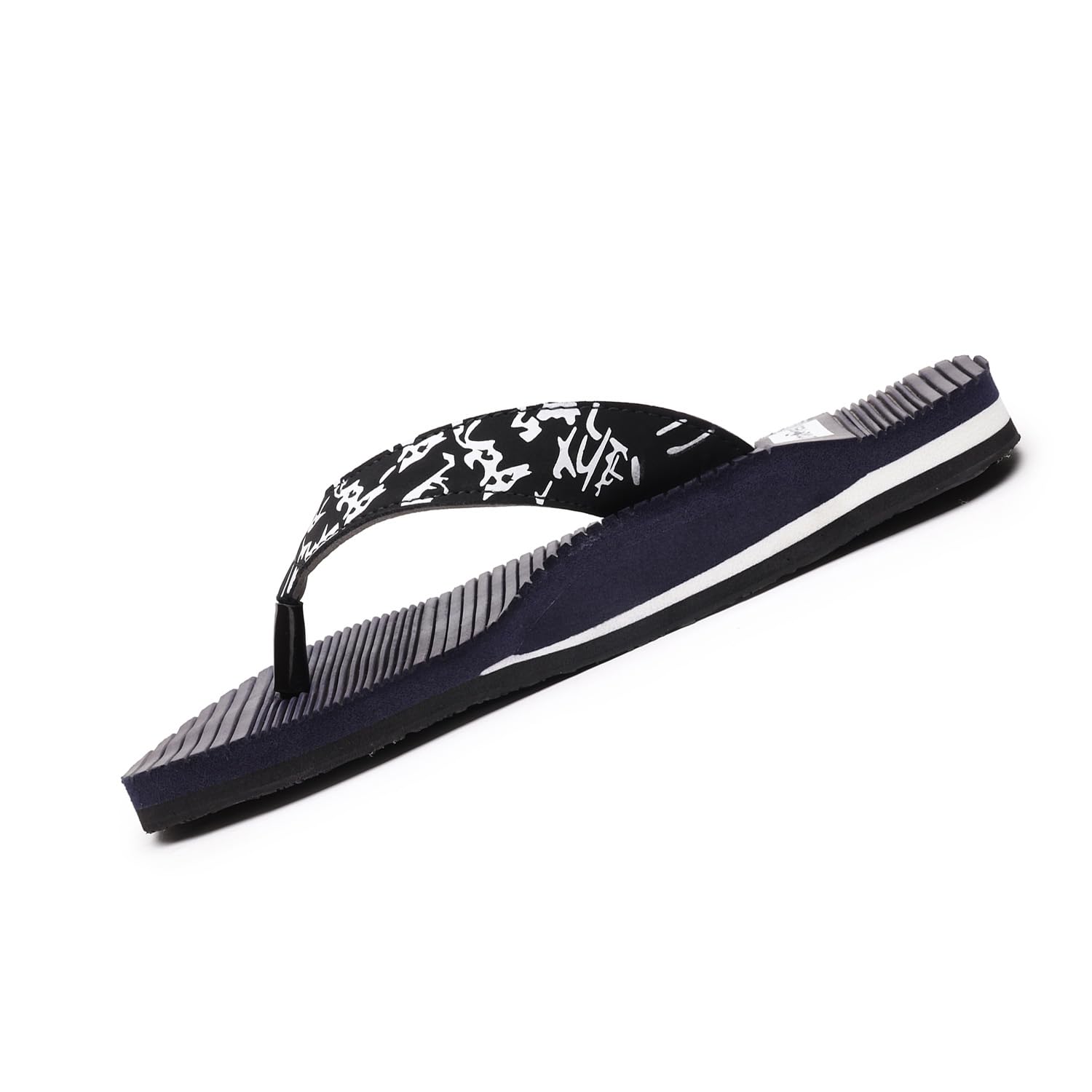 Ortho Rest Women's Comfortable and Stylish Flat Sandals Slipper | Soft Sole Casual Slip-On with back foot support (ARCH02) - Navy Blue