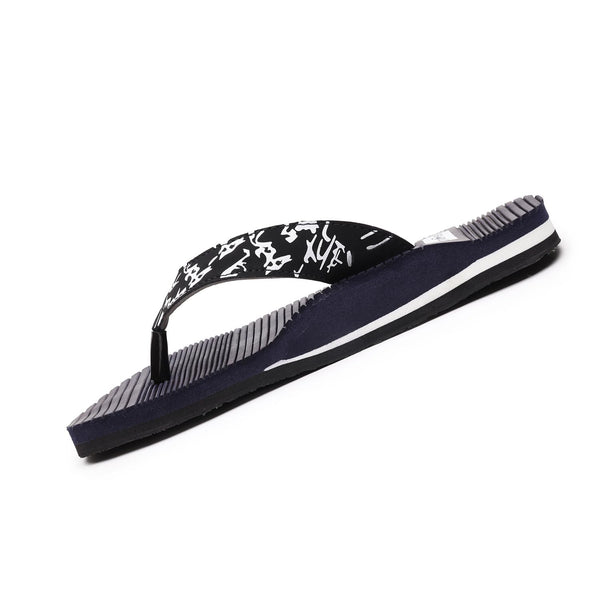 Ortho Rest Women's Comfortable and Stylish Flat Sandals Slipper | Soft Sole Casual Slip-On with back foot support (ARCH02) - Navy Blue