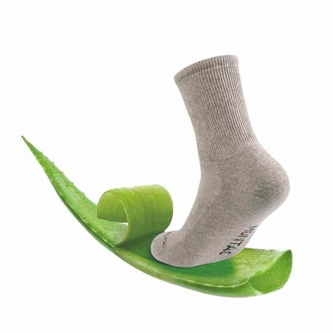 Diabetic Socks, Helps In Diabetic Neuropathy, Reduction Of Gangrene Chances, Increase Blood Circulation -- Ankle Length Grey(Free Size)