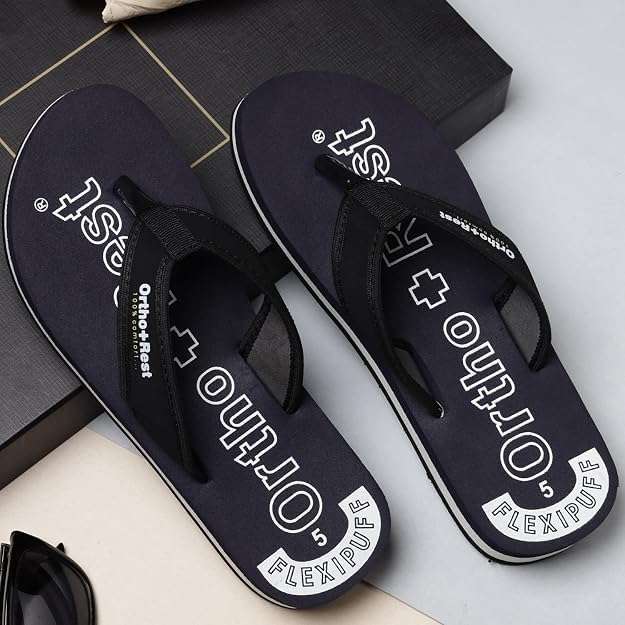 Ortho Rest Comfort Extra Soft Ortho Slippers for Women |  Doctor Chappal Footwear | Casual Flip Flops for Home Daily Use (L333) - Blue