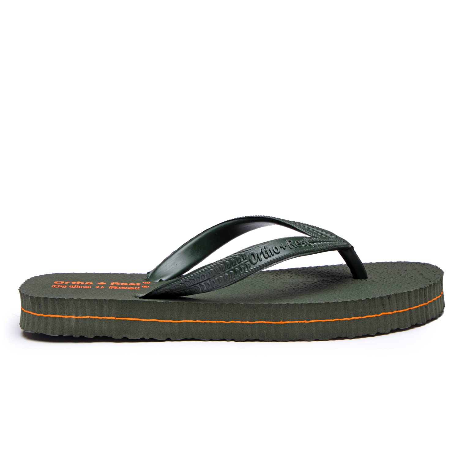Ortho Rest Hawaii Chappal  Comfort Ortho Care, Bathroom Rubber Flip-Flops (R111) - Green