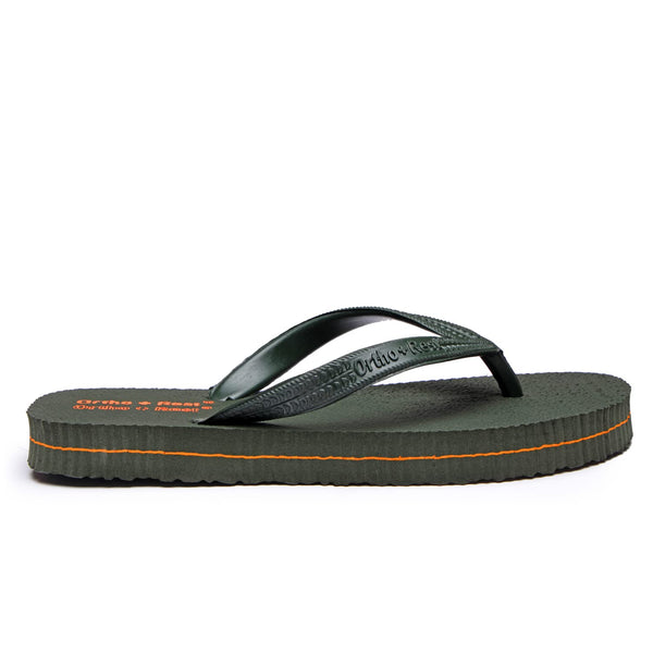 Ortho Rest Hawaii Chappal  Comfort Ortho Care, Bathroom Rubber Flip-Flops (R111) - Green