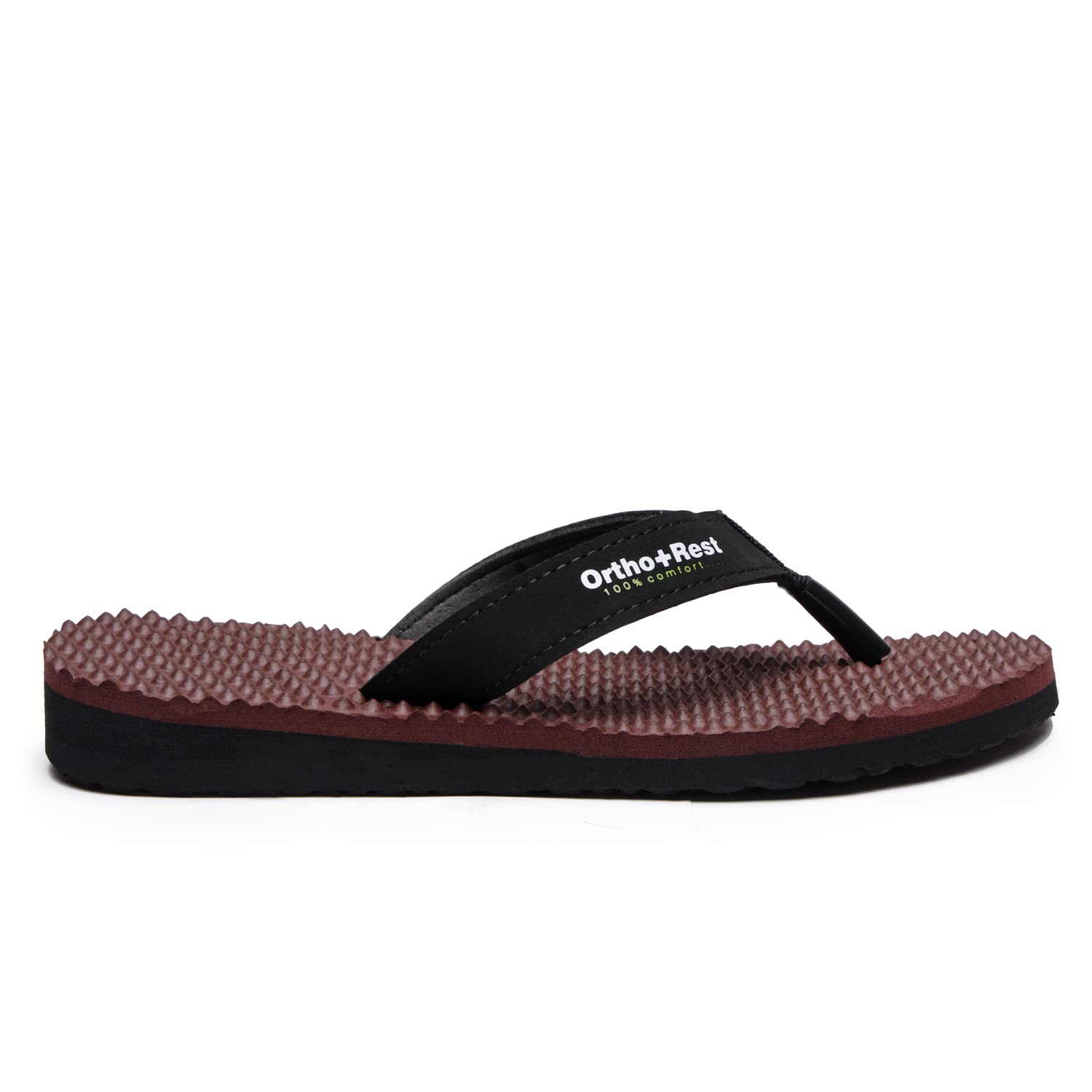 Ortho Rest Women's Comfortable and Stylish Flat Sandals Slipper | Soft Sole Casual Slip-On with back foot support (L777) - Maroon