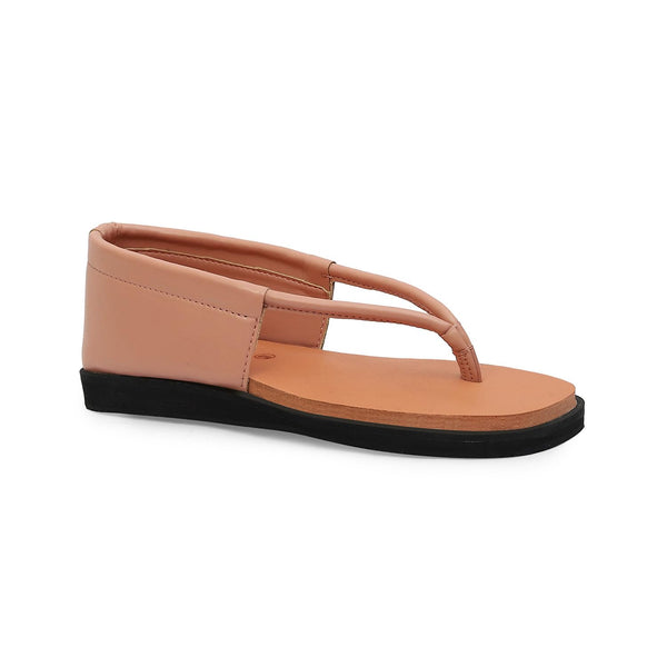 Ortho Rest Women's Comfortable and Stylish Flat Sandals Slipper | Soft Sole Casual Slip-On with back foot support (HH02) - Pink
