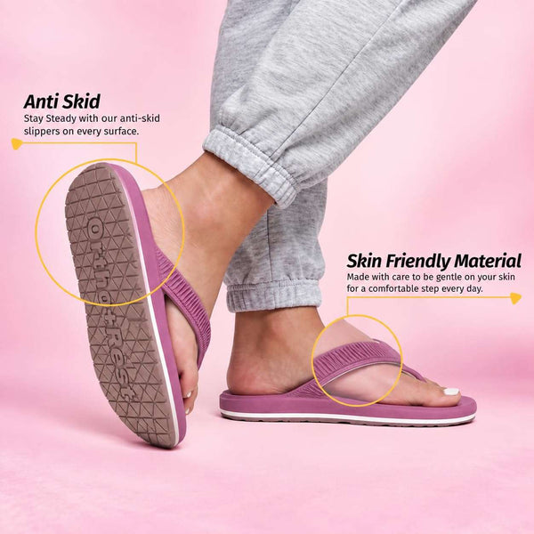 Ortho Rest  Slippers for Women with Cushioned Anti-Skid Sole (L219) - Pink