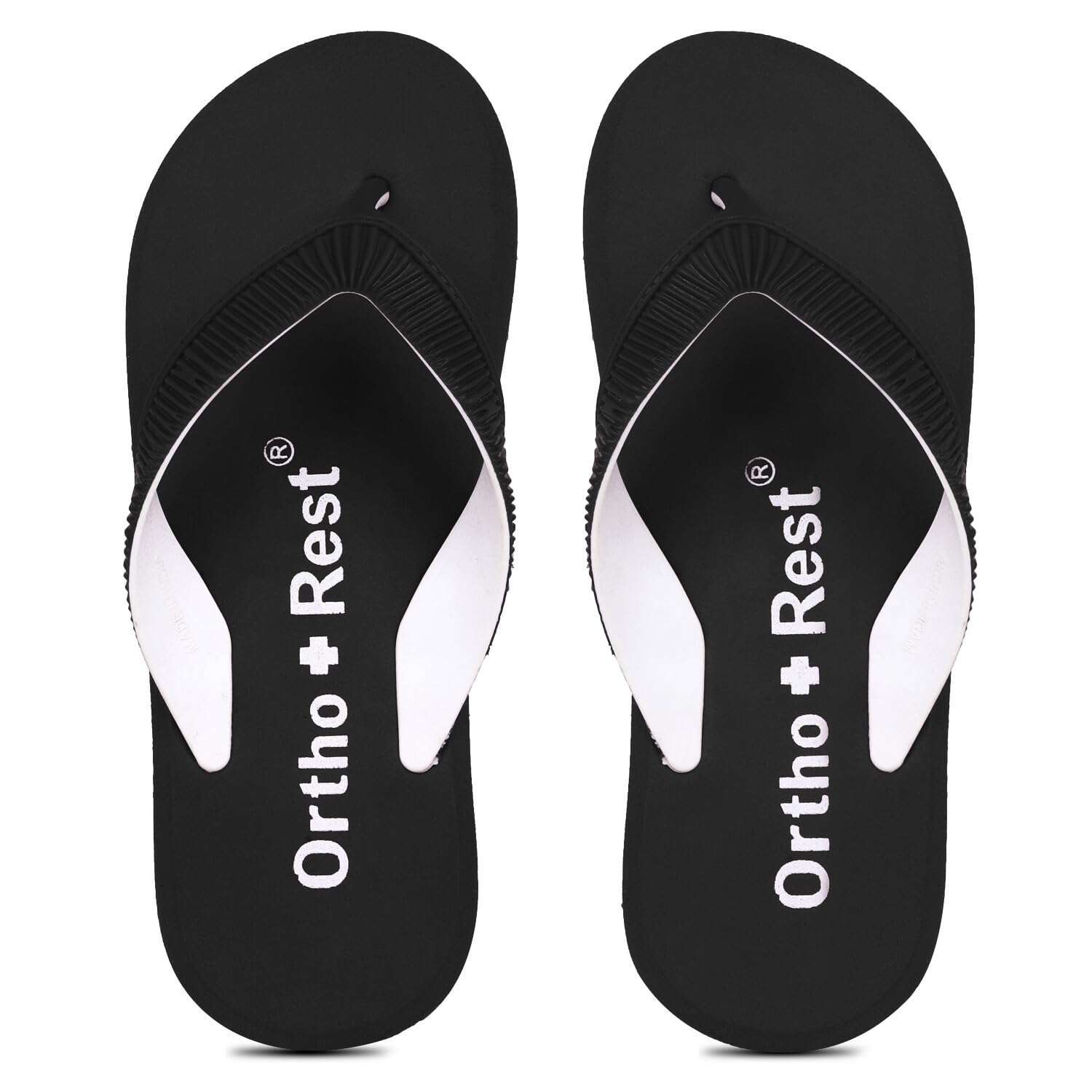 Ortho Rest  Slippers for Women with Cushioned Anti-Skid Sole (L219) - Black