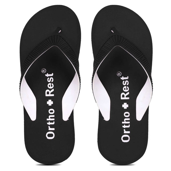 Ortho Rest  Slippers for Women with Cushioned Anti-Skid Sole (L219) - Black