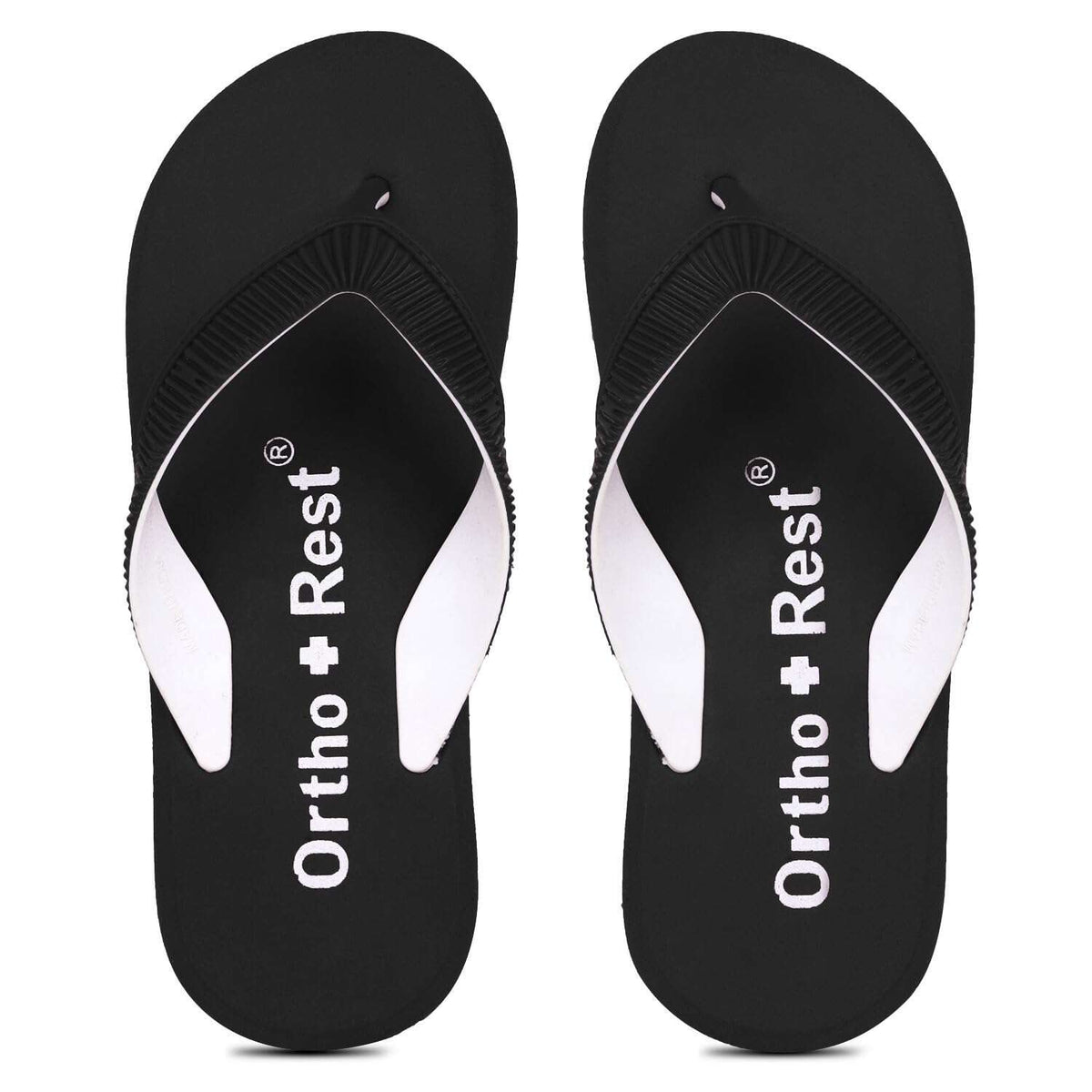 Ortho Rest  Slippers for Women with Cushioned Anti-Skid Sole (L219) - Black