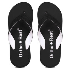 Ortho Rest  Slippers for Women with Cushioned Anti-Skid Sole (L219) - Black