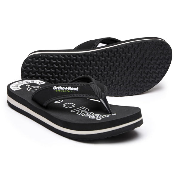Ortho Rest Comfort Extra Soft Ortho Slippers for Women |  Doctor Chappal Footwear | Casual Flip Flops for Home Daily Use (L333) - Black