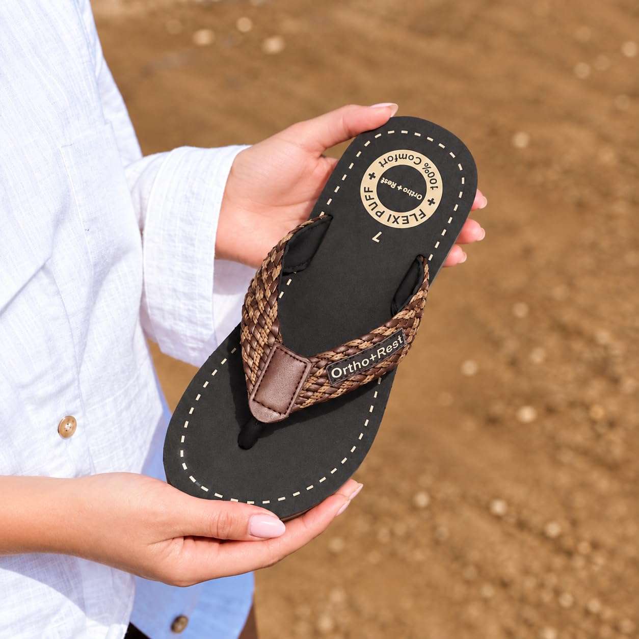 Ortho Rest Comfort Flip Flops for Man (M10000) - Tan