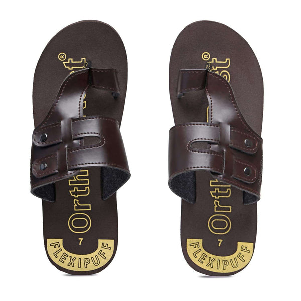 Ortho Rest Extra Comfortable Ortho Slippers for Men Daily Use (M444) - Brown