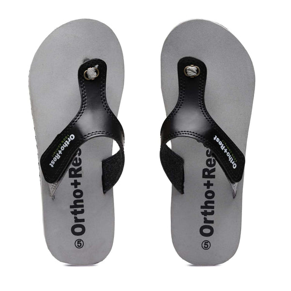 Ortho Rest Comfort Extra Soft Ortho Slippers for Women |  Doctor Chappal Footwear | Casual Flip Flops for Home Daily Use (L700) - Grey