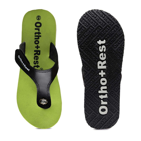 Ortho Rest Comfort Extra Soft Ortho Slippers for Women |  Doctor Chappal Footwear | Casual Flip Flops for Home Daily Use (L700) - Olive