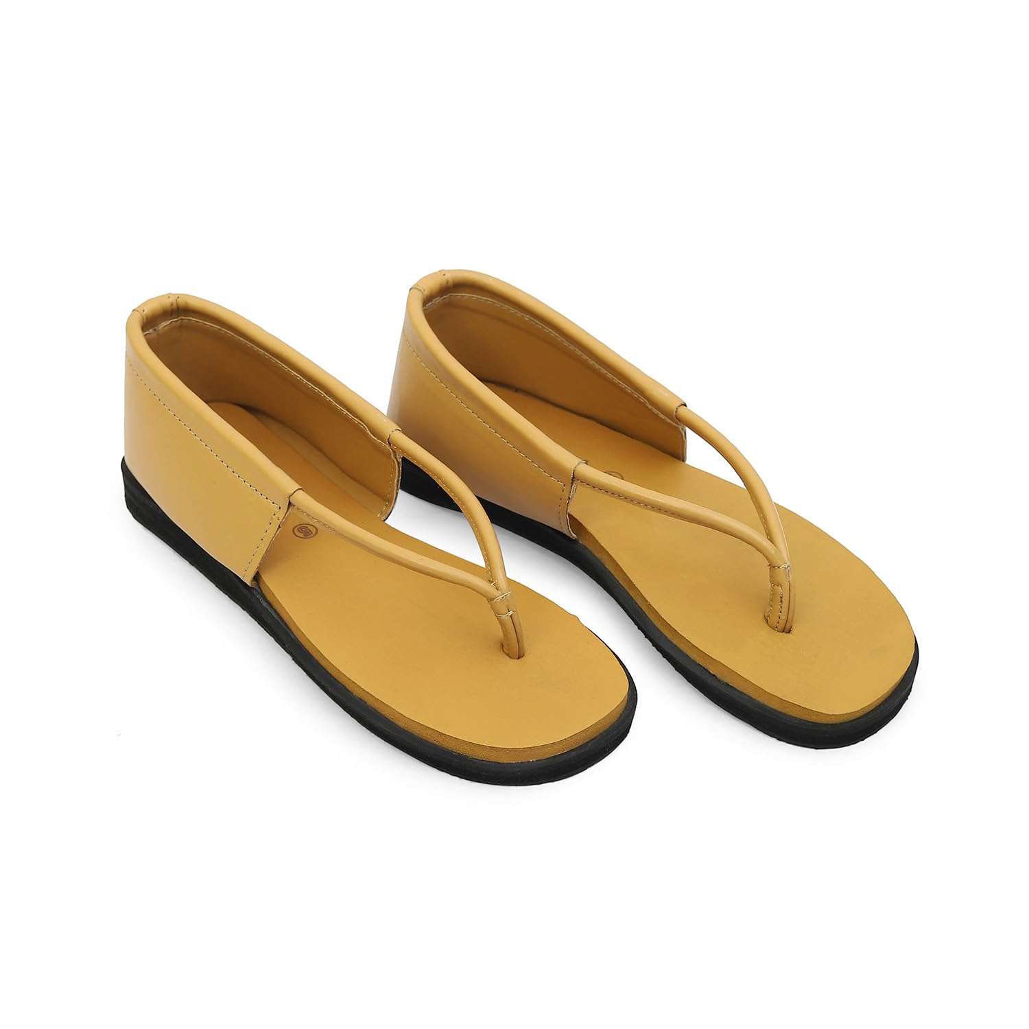 Ortho Rest Women's Comfortable and Stylish Flat Sandals Slipper | Soft Sole Casual Slip-On with back foot support (HH02) - Tan