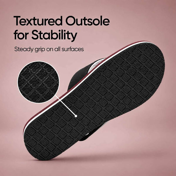 Ortho Rest Men Slipper  Super Soft, Lightweight and Comfortable Flip Flops for Home Daily Use (M555) - Maroon