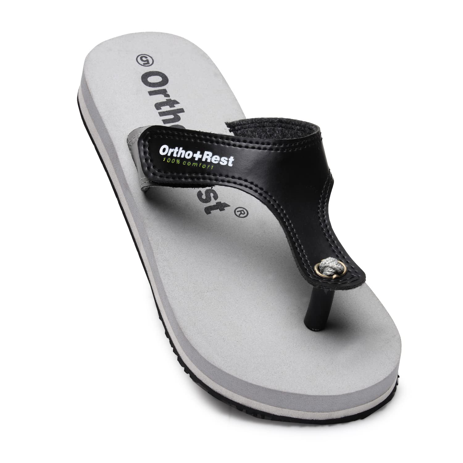 Ortho Rest Comfort Extra Soft Ortho Slippers for Women |  Doctor Chappal Footwear | Casual Flip Flops for Home Daily Use (L700) - Grey