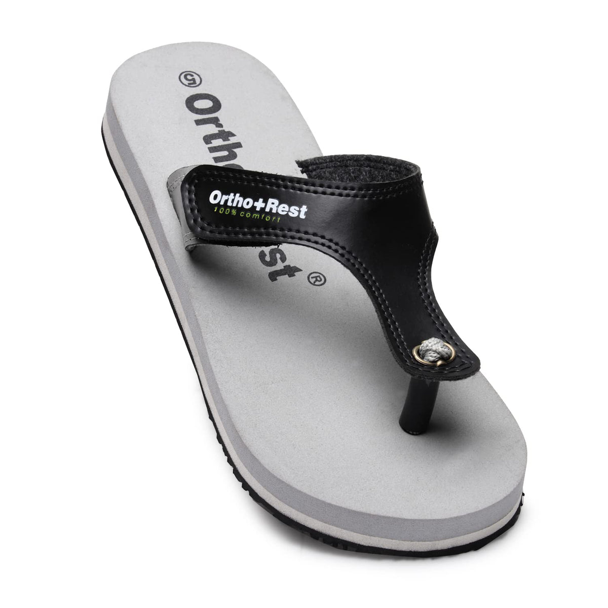 Ortho Rest Comfort Extra Soft Ortho Slippers for Women |  Doctor Chappal Footwear | Casual Flip Flops for Home Daily Use (L700) - Grey