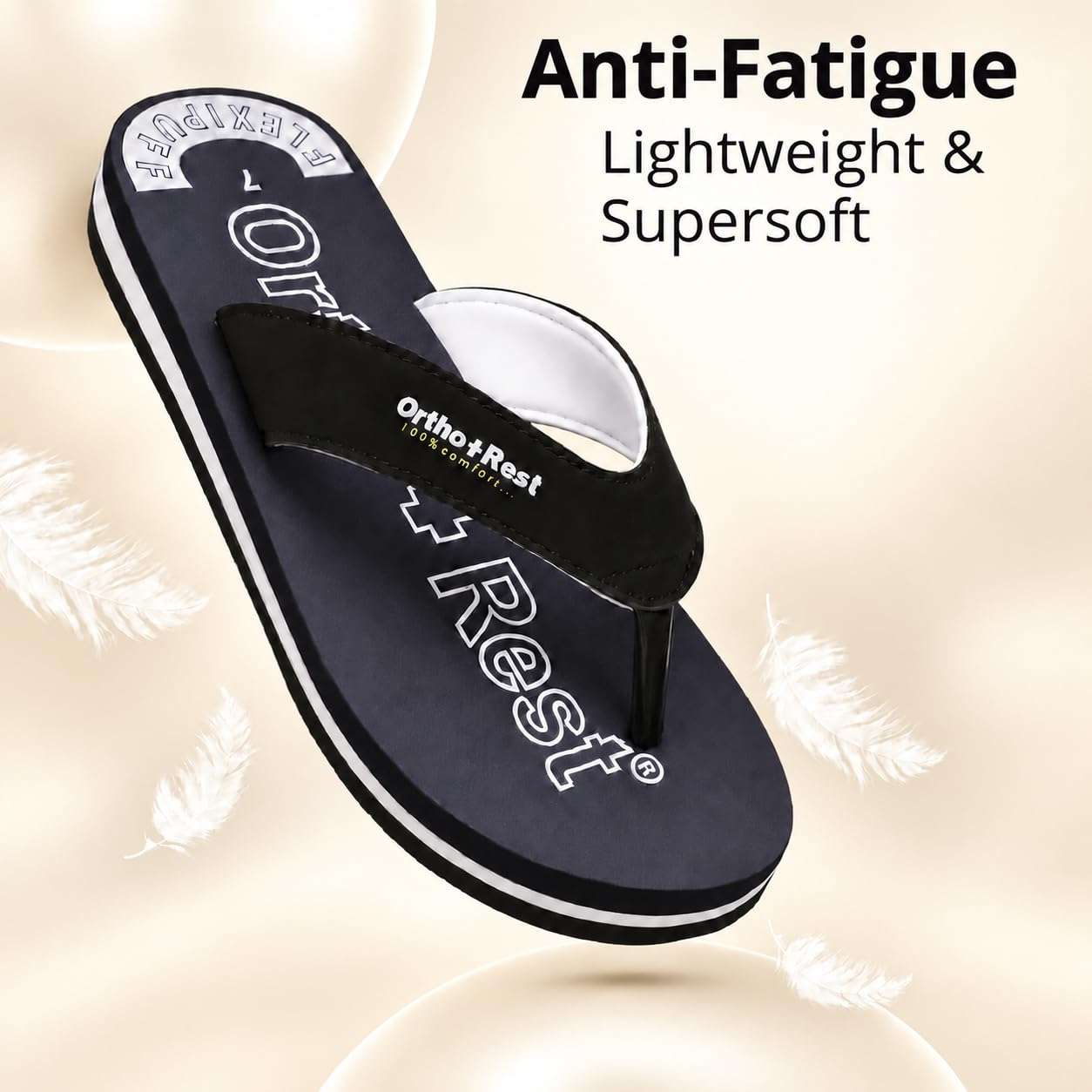 Ortho Rest Men Slipper  Super Soft, Lightweight and Comfortable Flip Flops for Home Daily Use (M555) - Blue