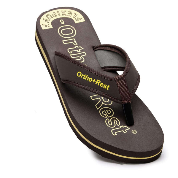 Ortho Rest Comfort Extra Soft Ortho Slippers for Women |  Doctor Chappal Footwear | Casual Flip Flops for Home Daily Use (L333) - Brown