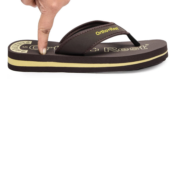 Ortho Rest Comfort Extra Soft Ortho Slippers for Women |  Doctor Chappal Footwear | Casual Flip Flops for Home Daily Use (L333) - Brown
