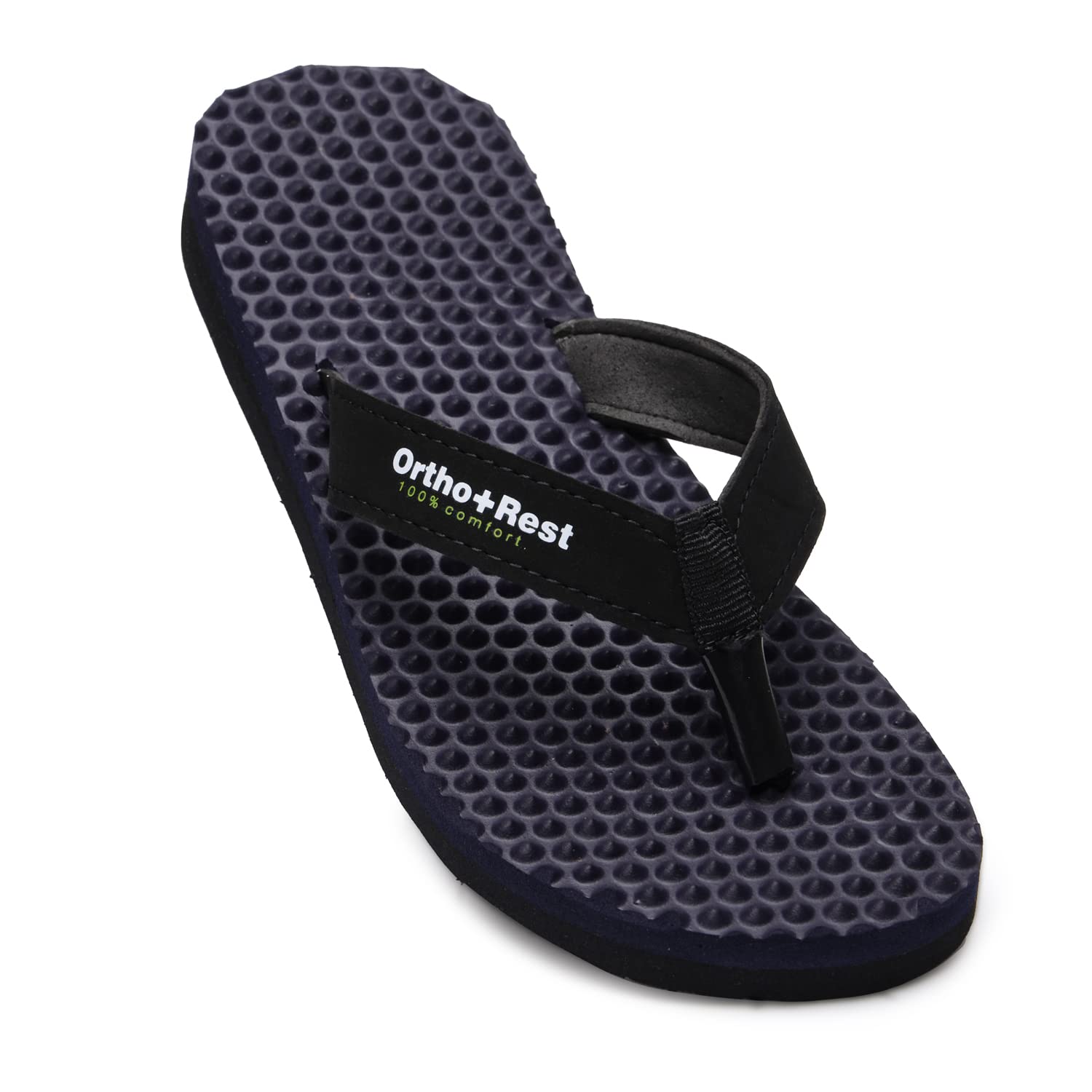 Ortho Rest Women's Comfortable and Stylish Flat Sandals Slipper | Soft Sole Casual Slip-On with back foot support (L777) - Blue