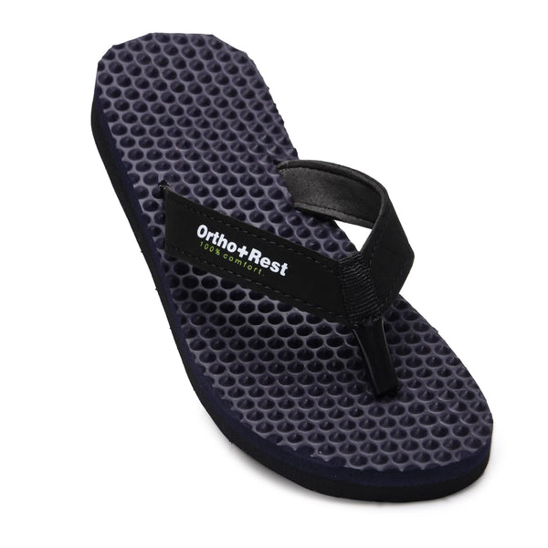 Ortho Rest Women's Comfortable and Stylish Flat Sandals Slipper | Soft Sole Casual Slip-On with back foot support (L777) - Blue