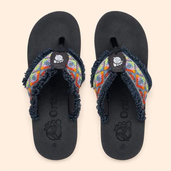 Ortho Rest Women's Comfortable and Stylish Flat Sandals Slipper | Soft Sole Casual Slip-On with back foot support (L3550) - Grey